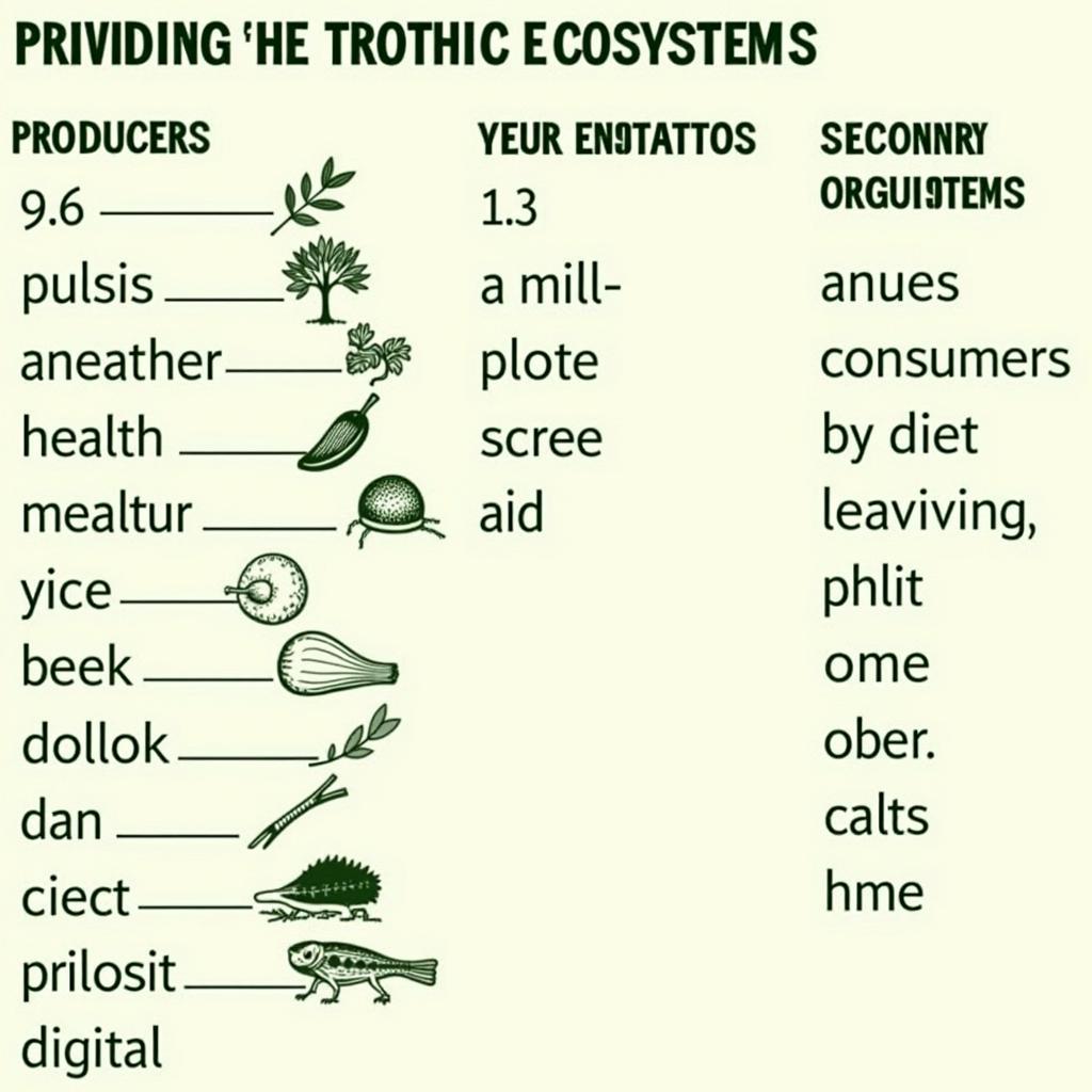 Chuẩn bị vẽ lưới thức ăn