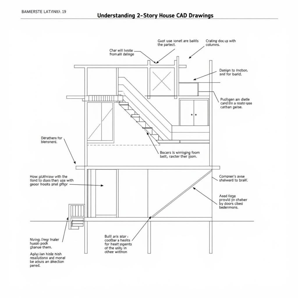 Đọc hiểu bản vẽ CAD nhà 2 tầng