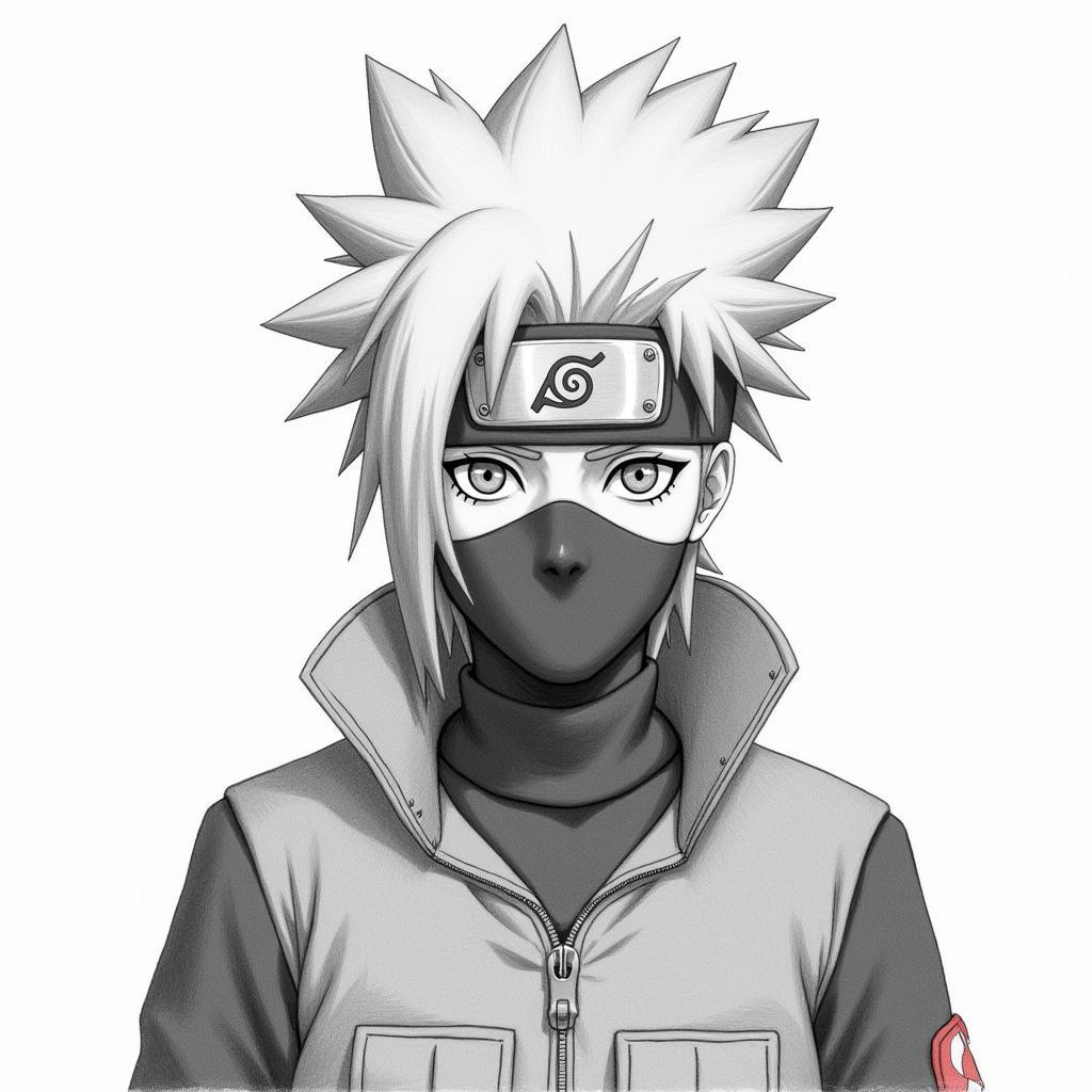 Hoàn thiện bức vẽ Kakashi bằng bút chì