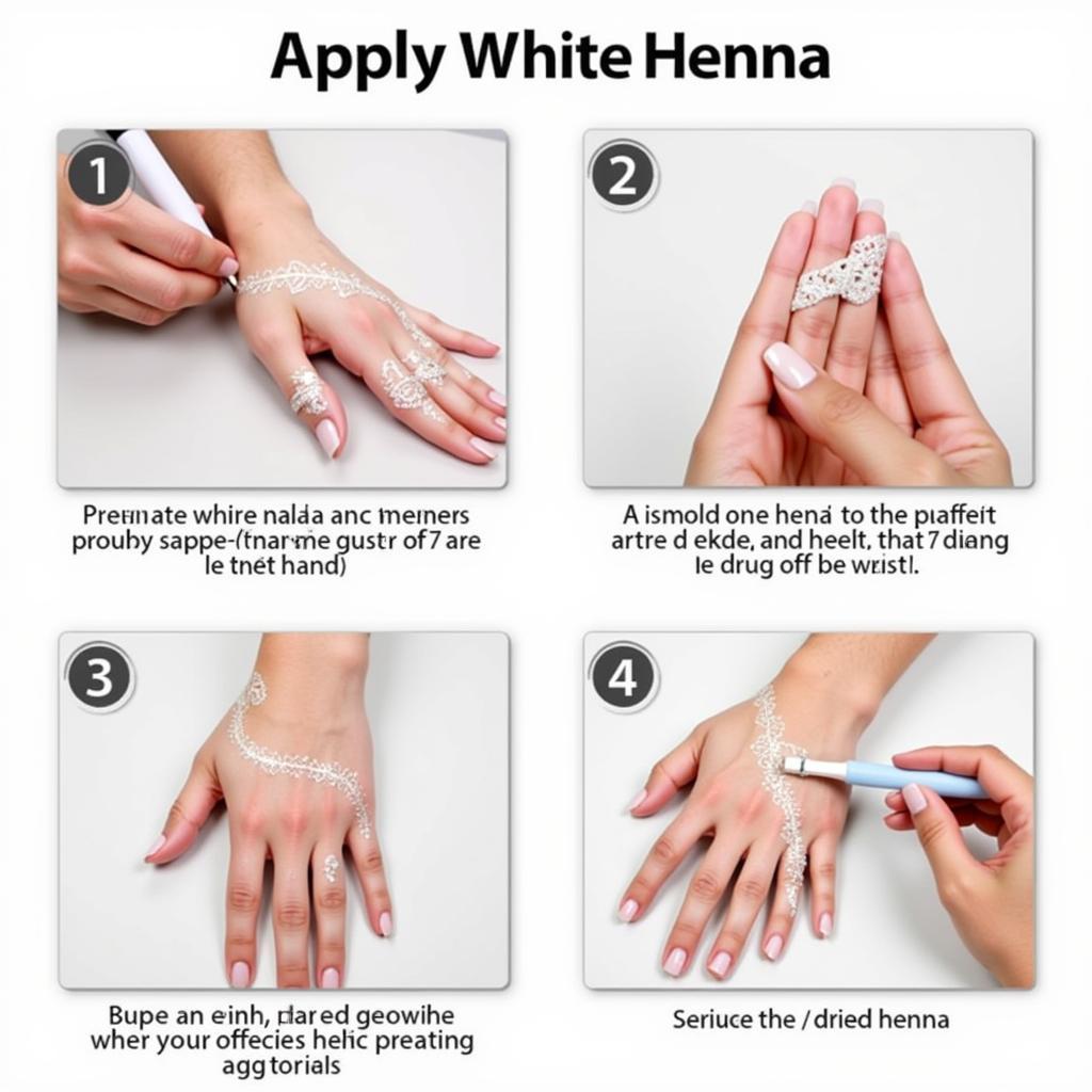 Hướng dẫn vẽ henna trắng từng bước