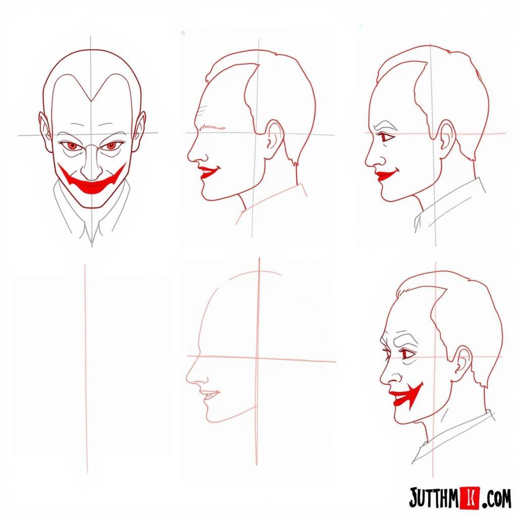 Joker vẽ chì tỷ lệ khuôn mặt