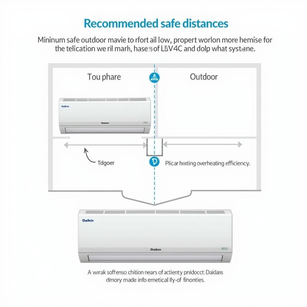 Khoảng cách an toàn giữa dàn nóng và dàn lạnh máy lạnh Daikin