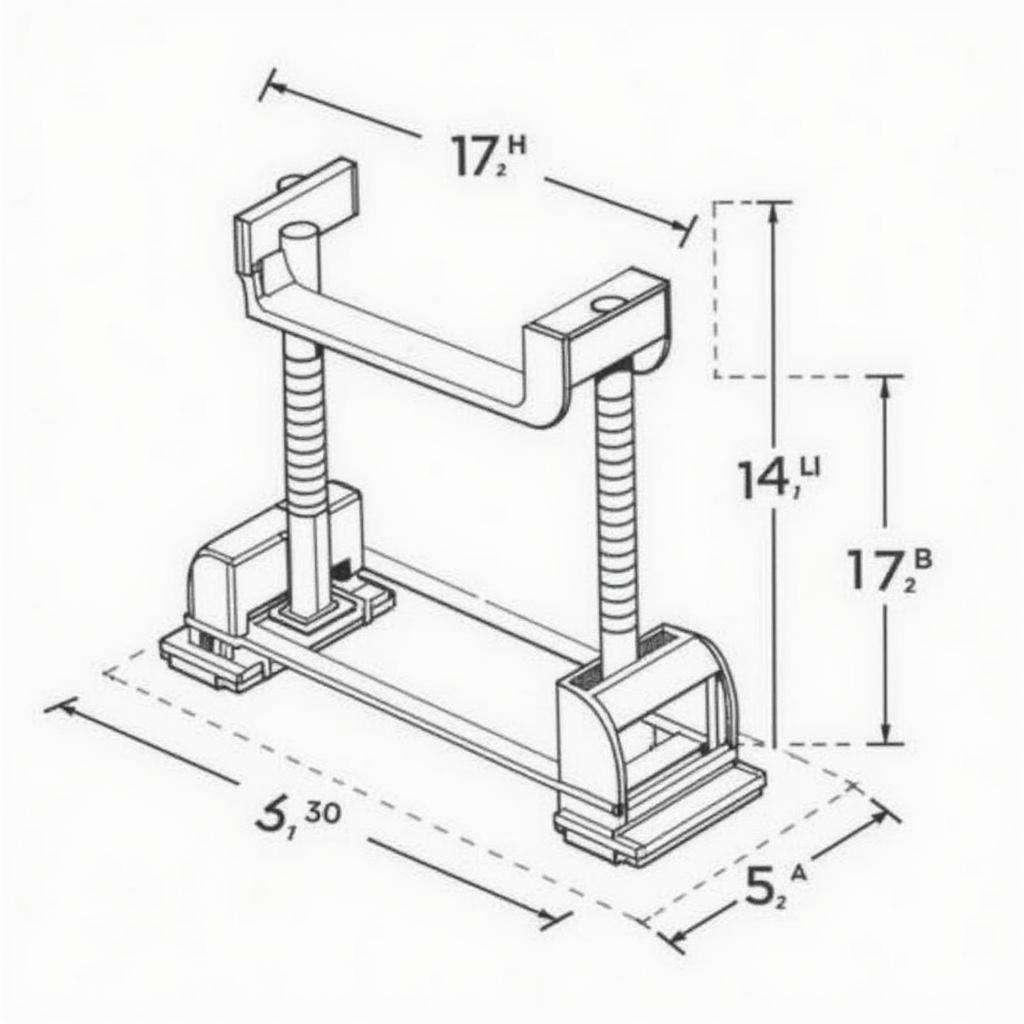 Kích thước chung trên bản vẽ lắp thể hiện kích thước tổng thể của sản phẩm