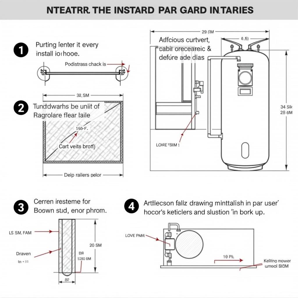 Lưu ý khi đọc bản vẽ CAD mặt cắt lắp máy nước nóng