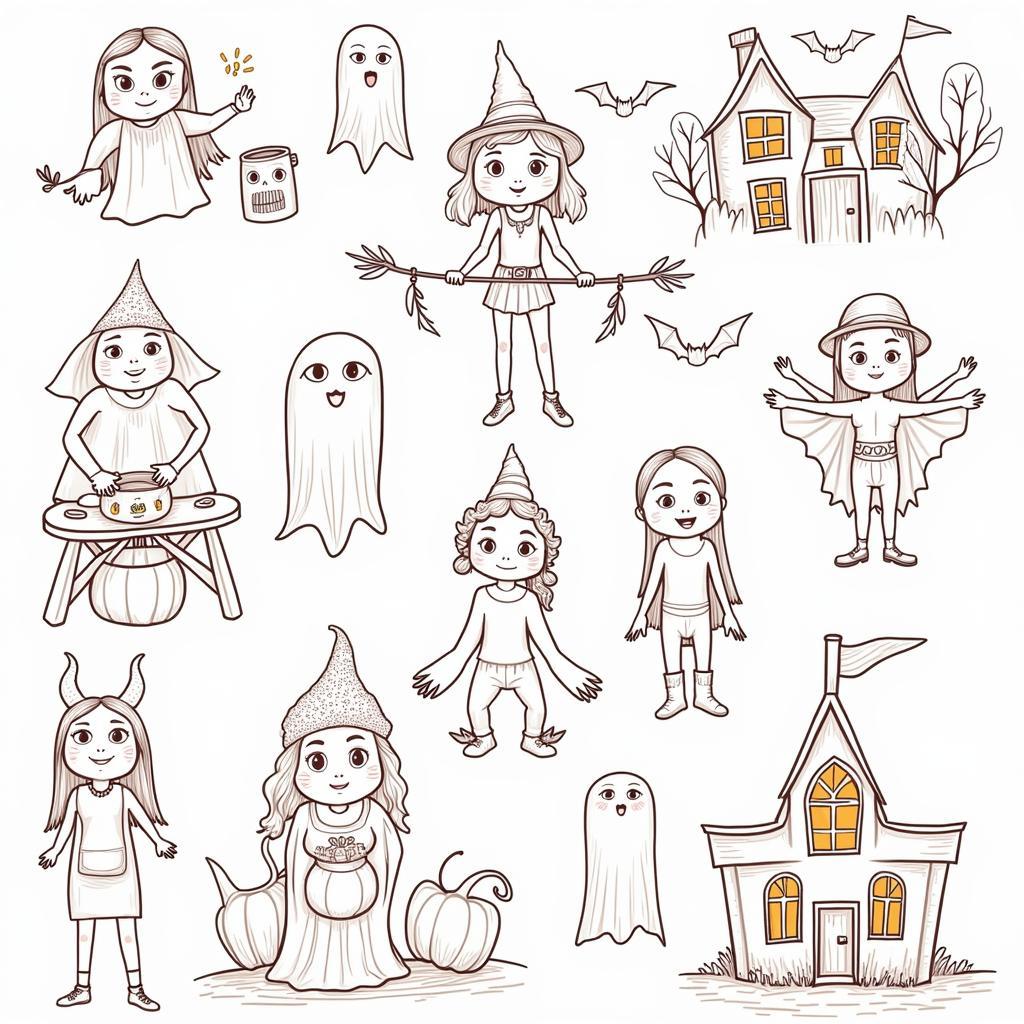 Mẫu vẽ trang trí Halloween độc đáo