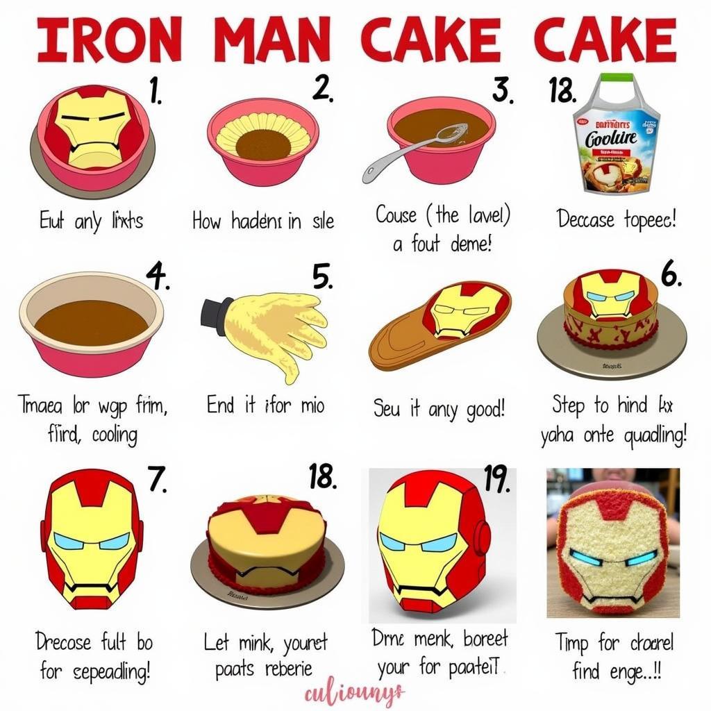 Hướng dẫn tự tay làm bánh kem Iron Man tại nhà