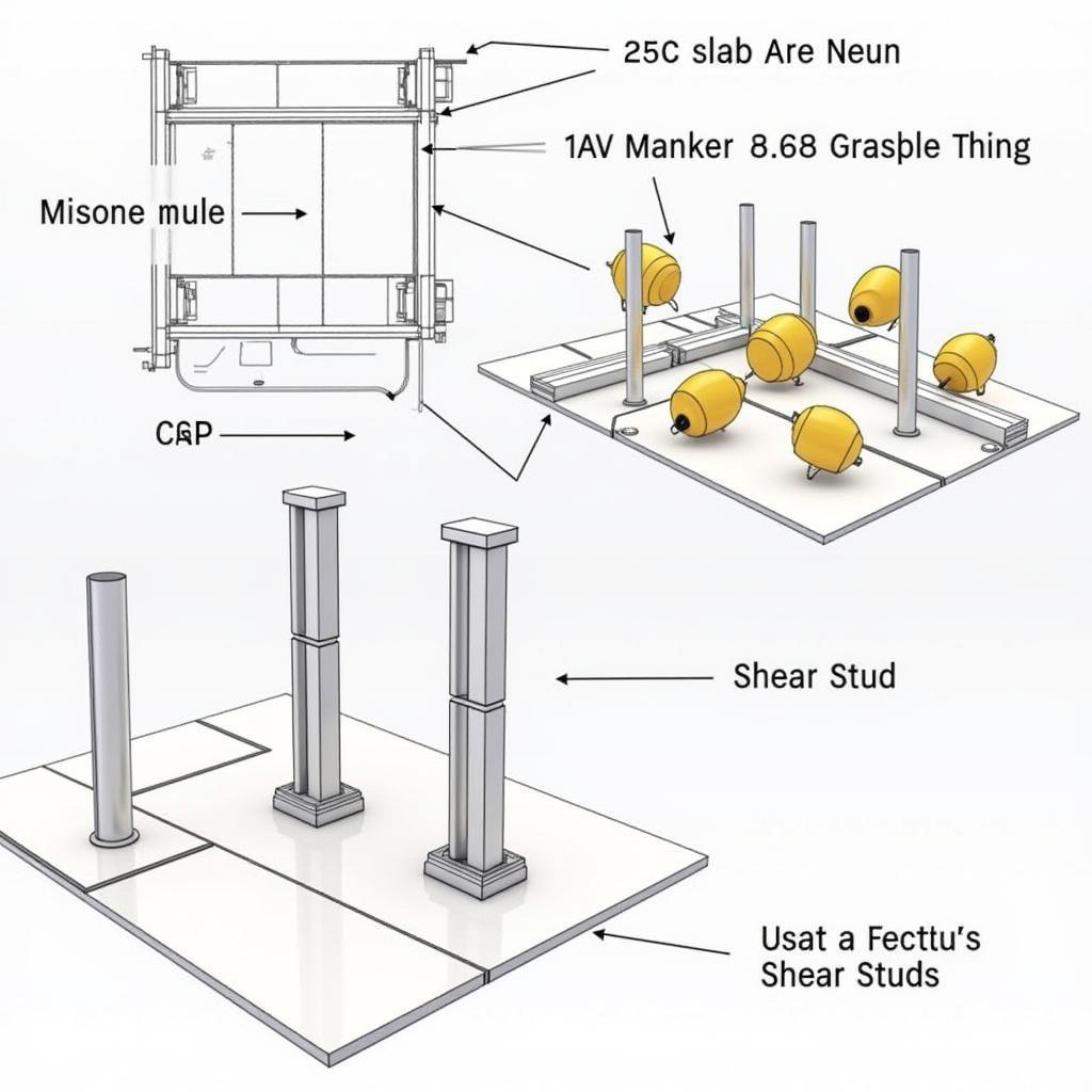 Ứng dụng bản vẽ CAD đinh chống cắt sàn trong thực tế