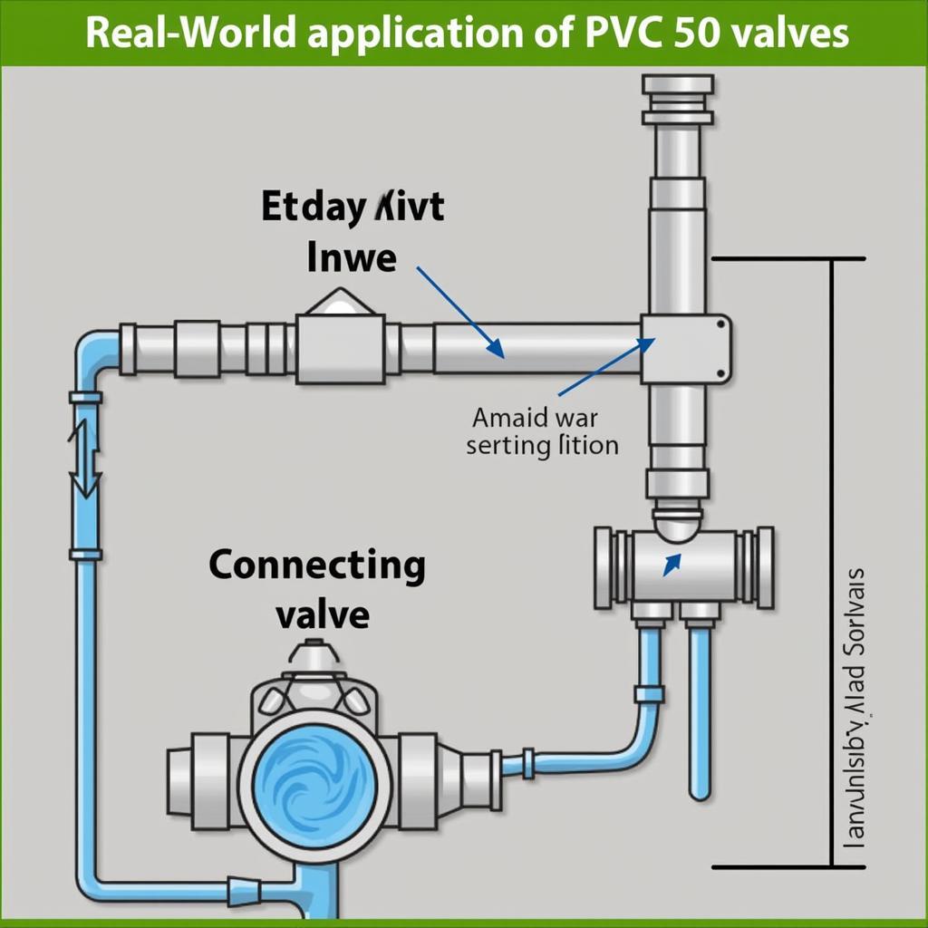 Ứng dụng bản vẽ CAD valve PVC 50 trong thực tế