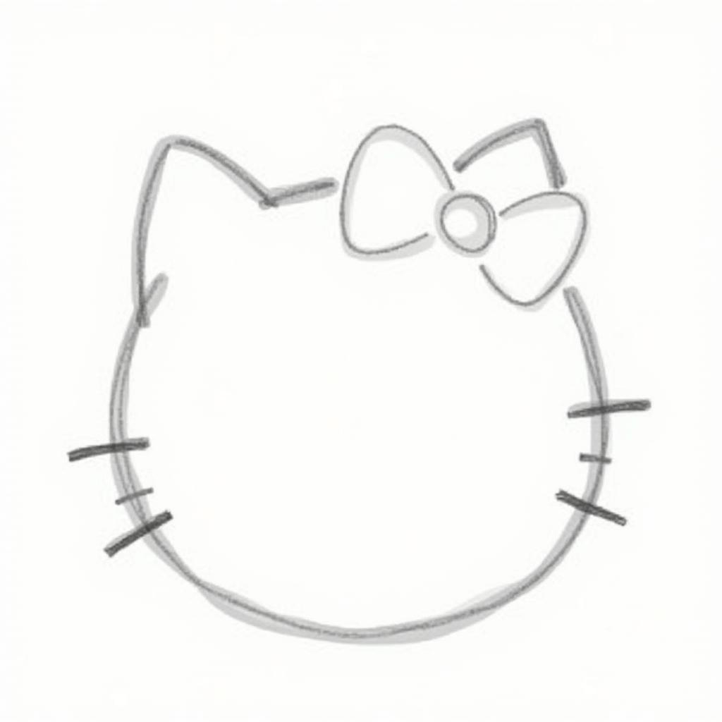 Vẽ hình Hello Kitty cơ bản