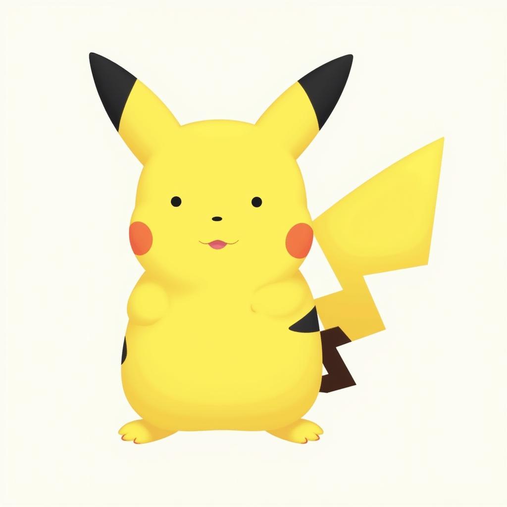 Vẽ hình Pikachu: Thân hình và đuôi