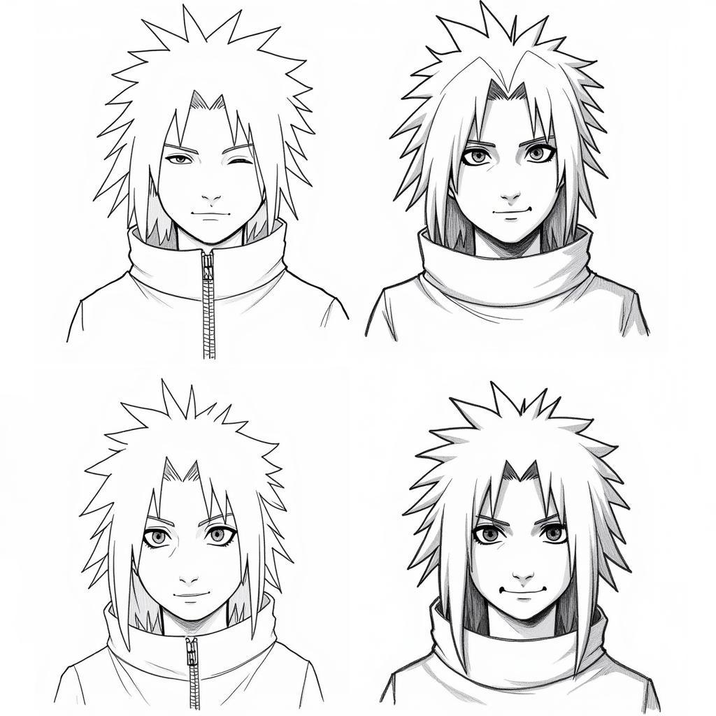 Vẽ đường nét Madara Uchiha