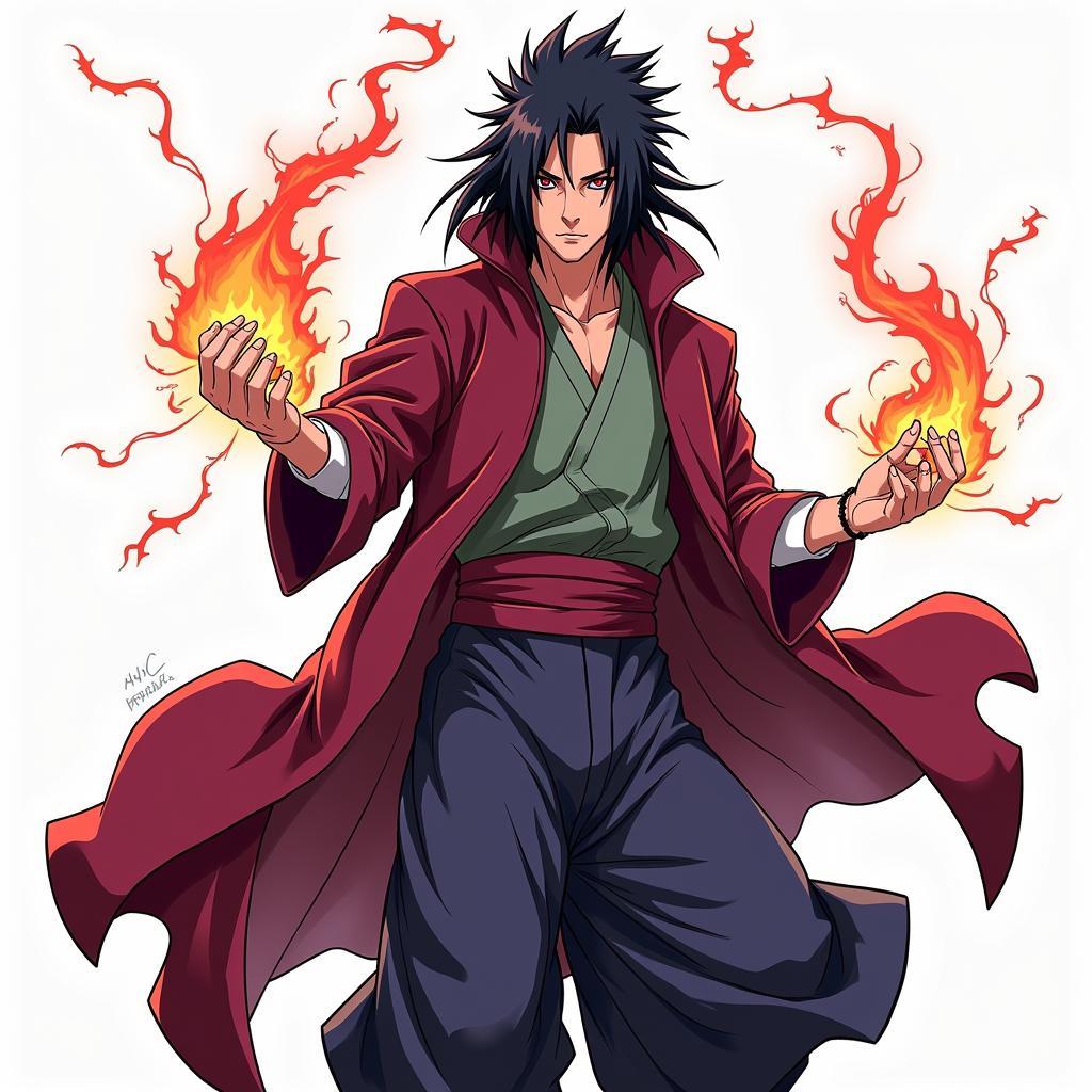 Vẽ Madara tô màu hoàn chỉnh