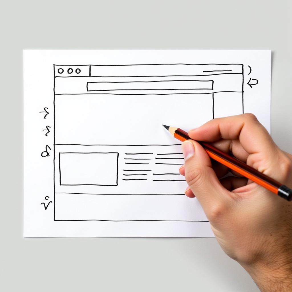 Vẽ Mockup Website trên Giấy