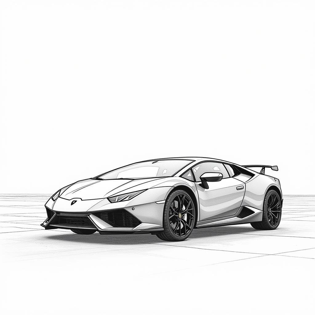 Vẽ ô tô Lamborghini: Góc nhìn khác