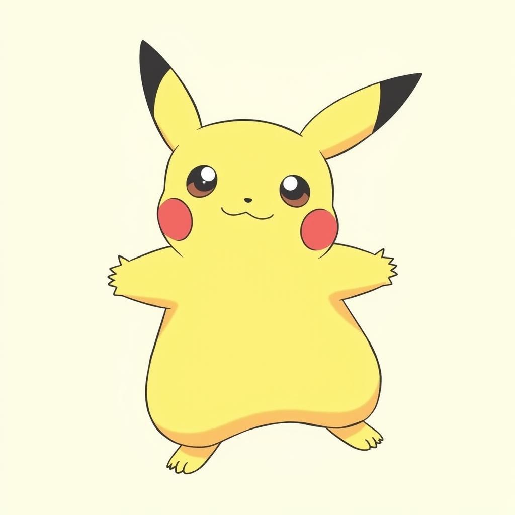 Vẽ tay và chân Pikachu