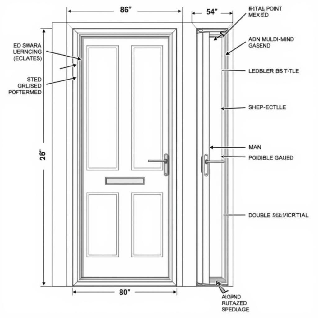 Bản vẽ AutoCAD cửa nhựa lõi thép chi tiết