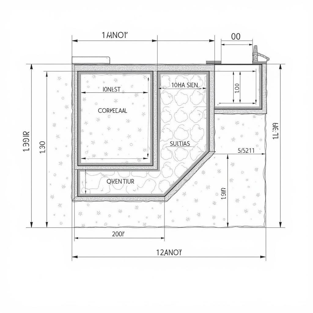 Bản vẽ bể phốt 3 ngăn DWG chi tiết