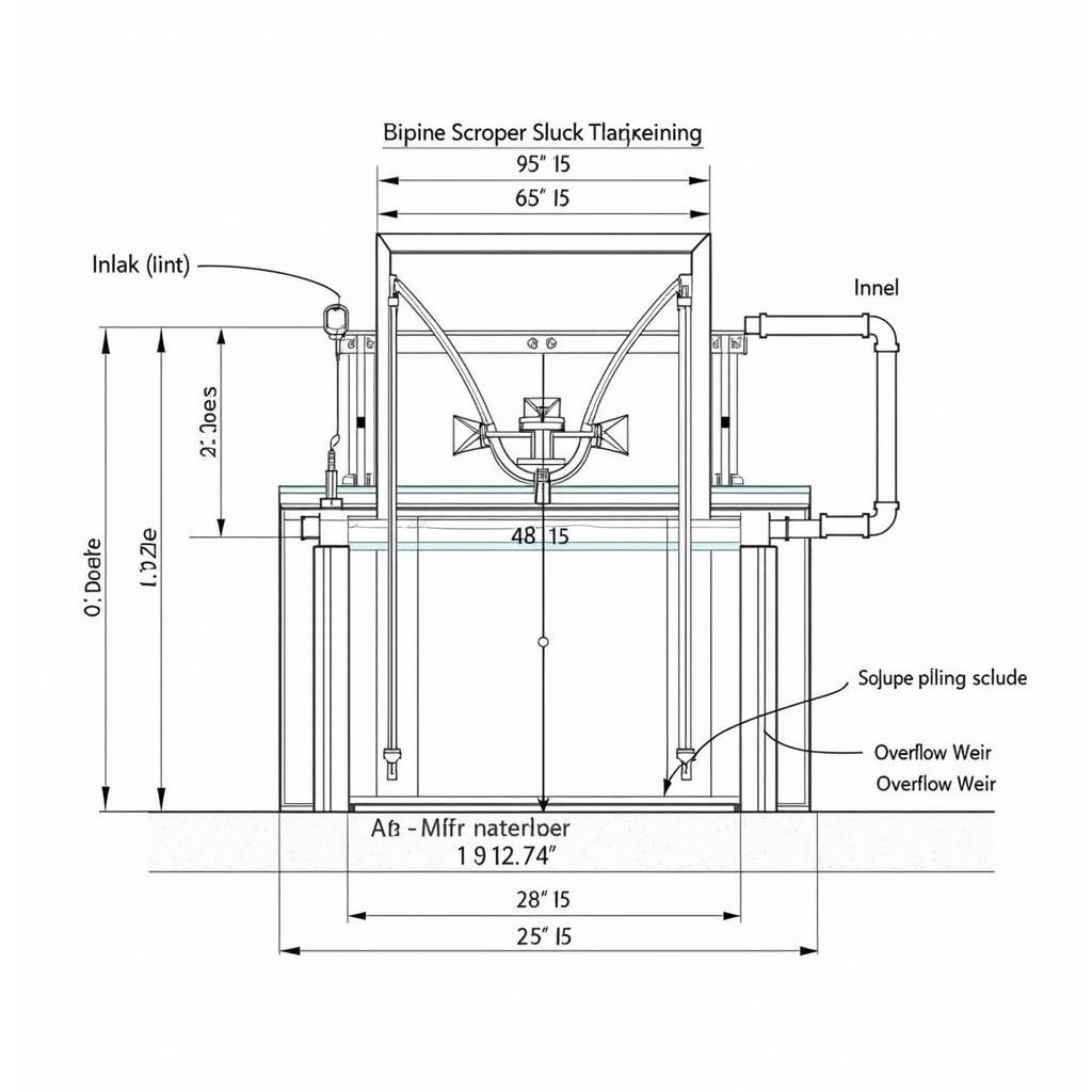 Bản vẽ CAD bể nén bùn hiện đại