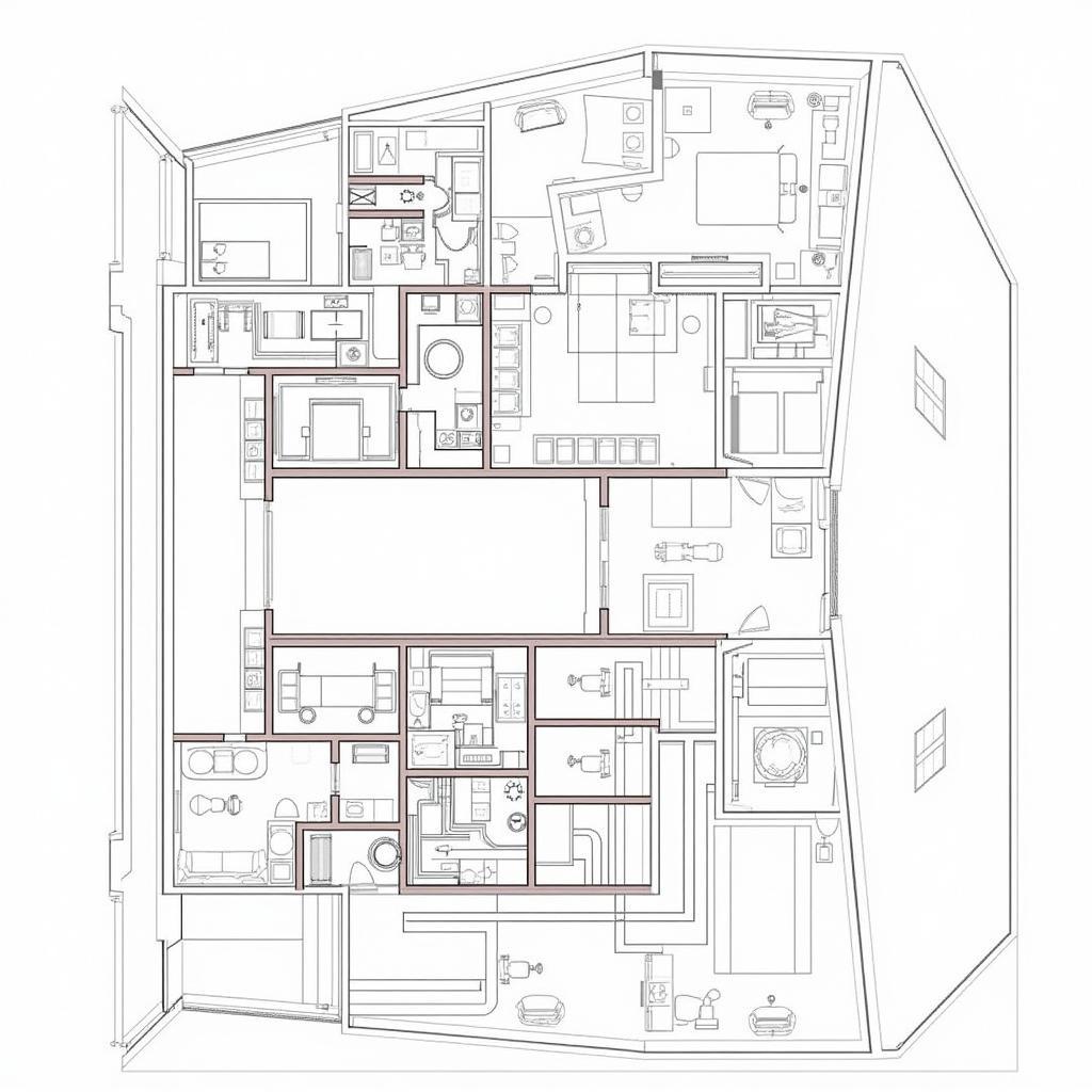 Bản vẽ CAD hệ thống điện nước chung cư