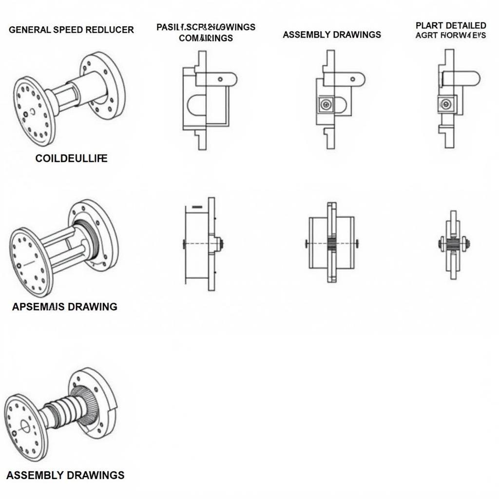 Các loại bản vẽ CAD hộp giảm tốc đai dẹt