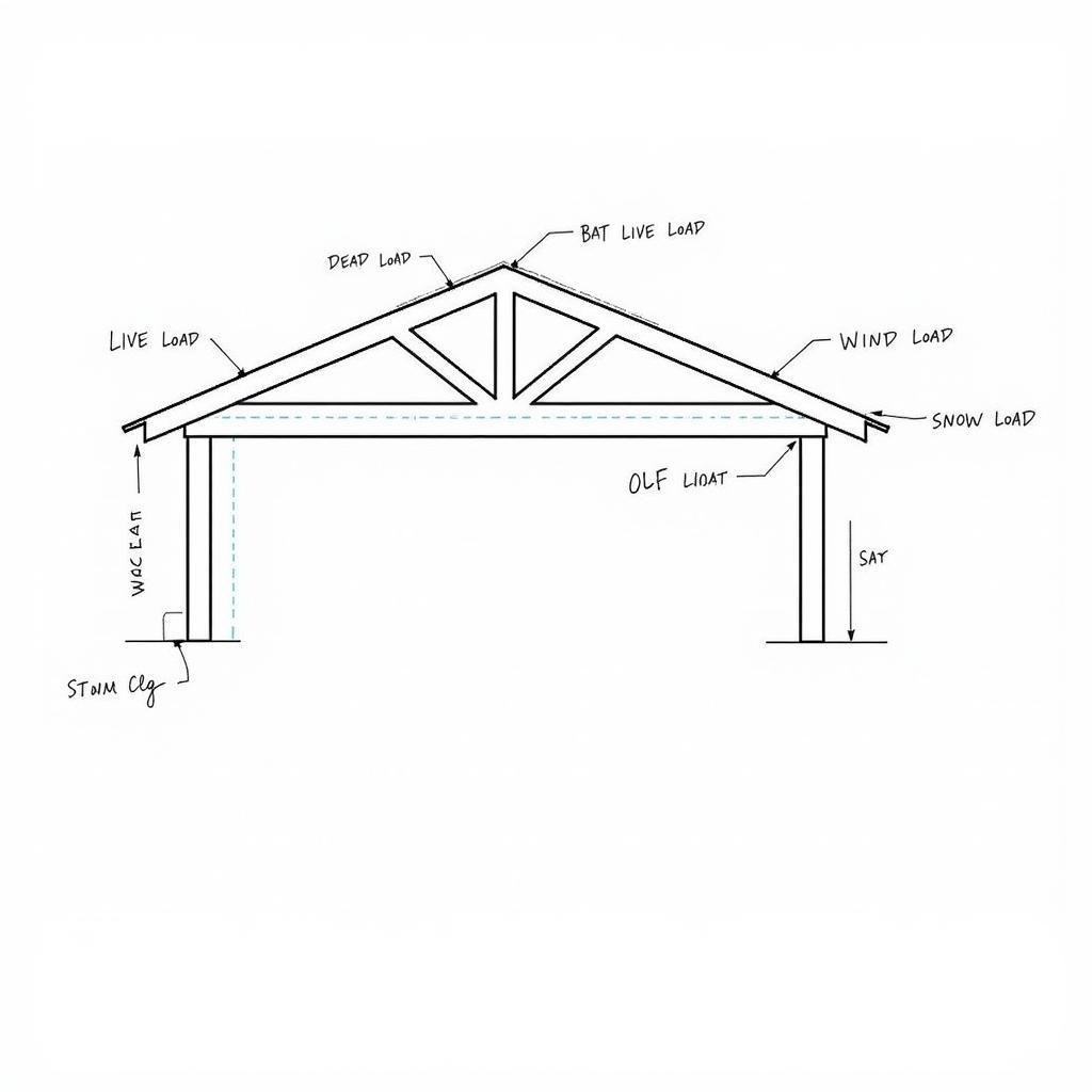 Bản vẽ CAD kèo thép lợp ngói tính toán tải trọng