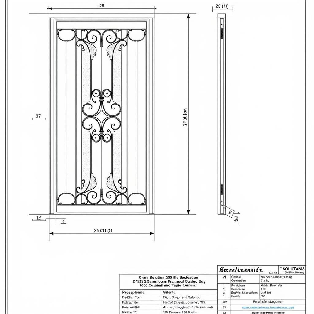 Bản vẽ CAD khung sắt bảo vệ cửa sổ mẫu 1