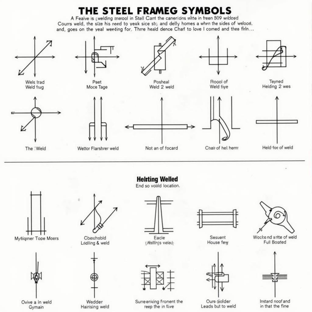 Steel Frame Mechanical Drawing Welding Symbols