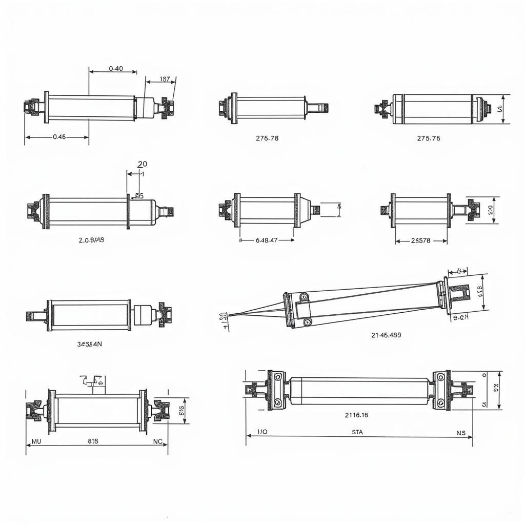 Các loại bản vẽ xi lanh thủy lực