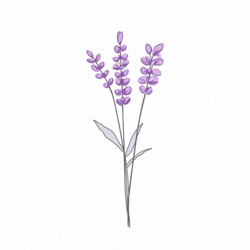 Cách vẽ hoa lavender đơn giản