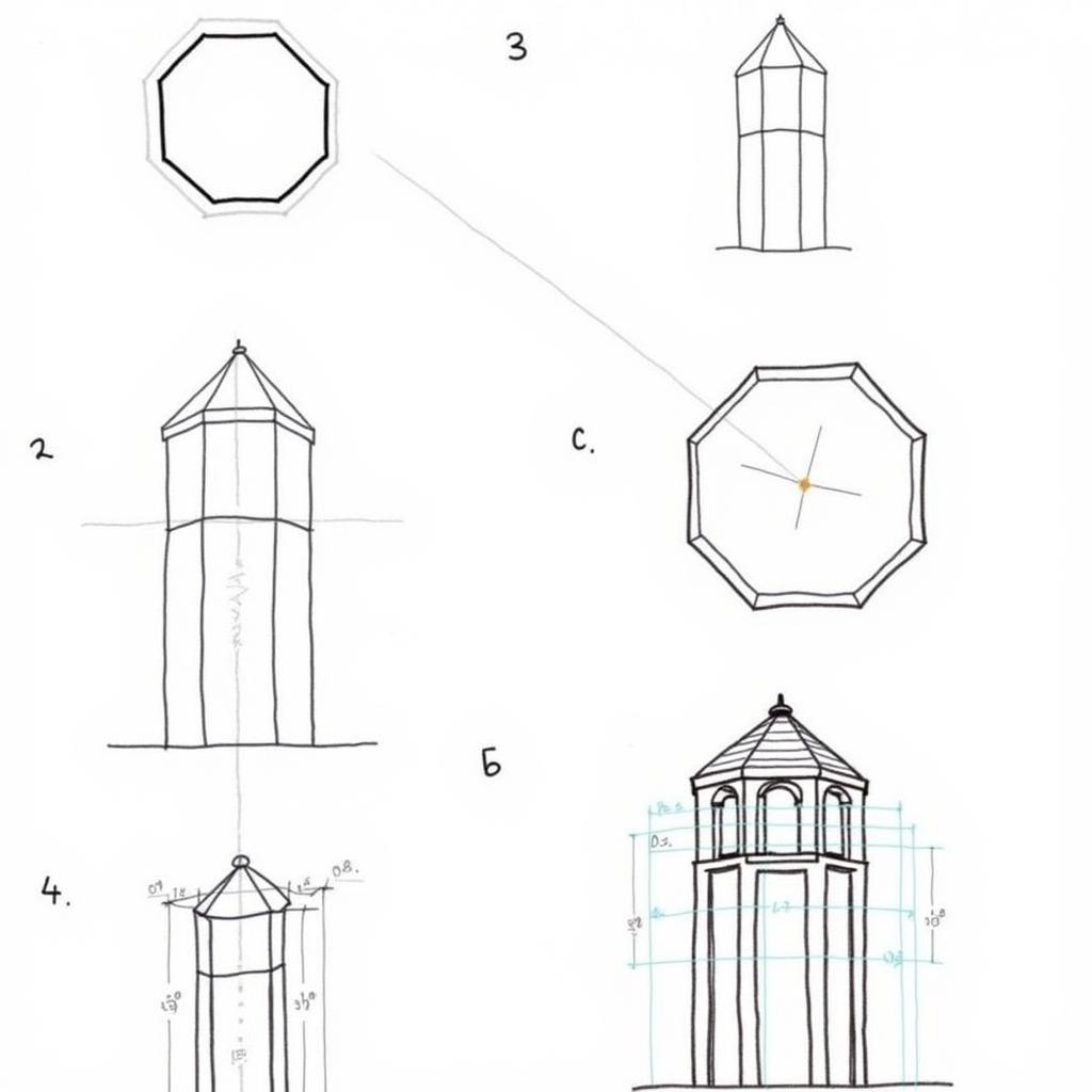 Hướng dẫn tạo bản vẽ CAD lầu bát giác