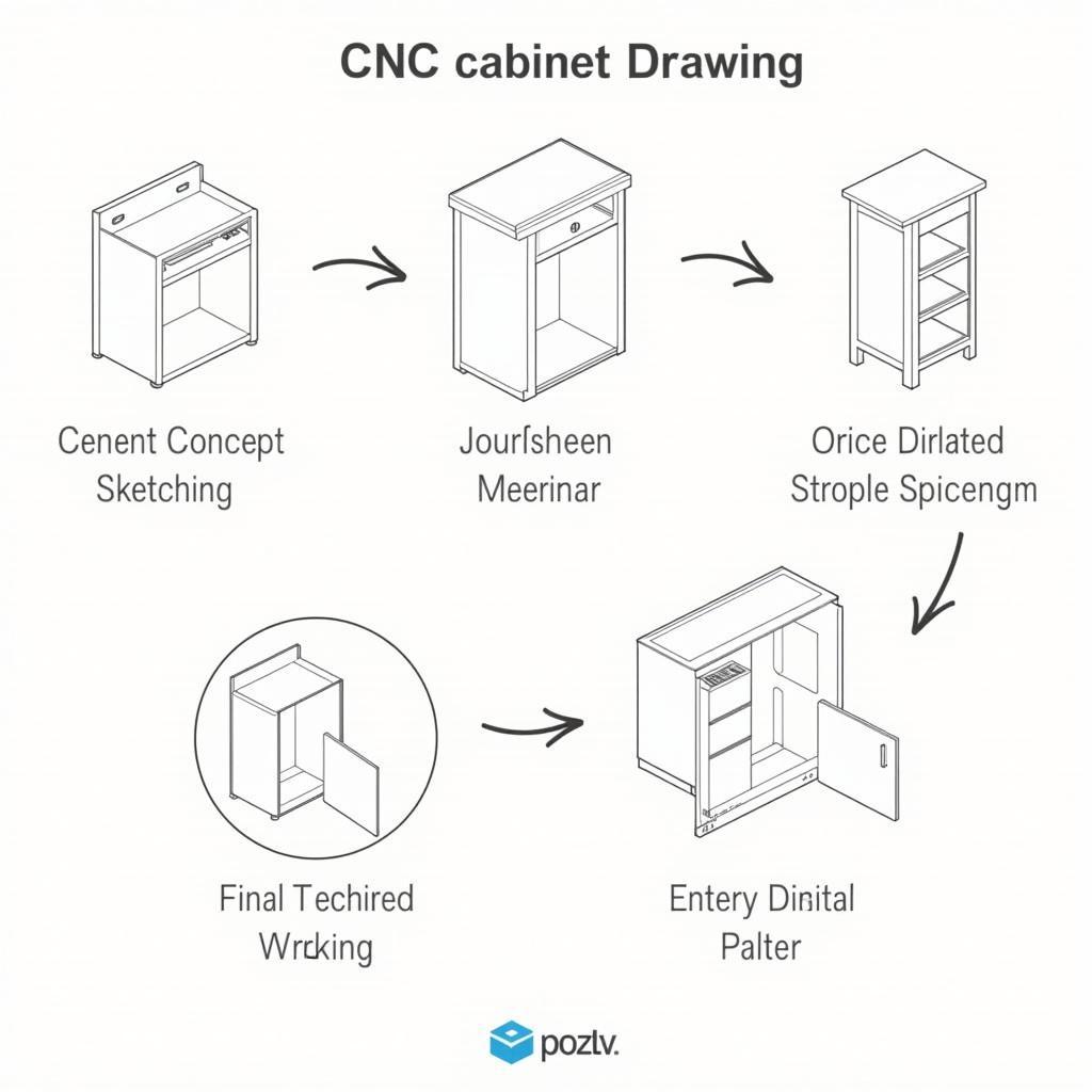 Quy trình thiết kế bản vẽ CNC tủ