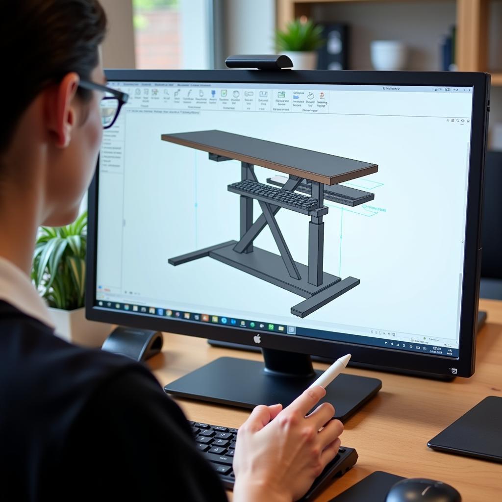 Tự thiết kế bản vẽ bàn làm việc ergonomic