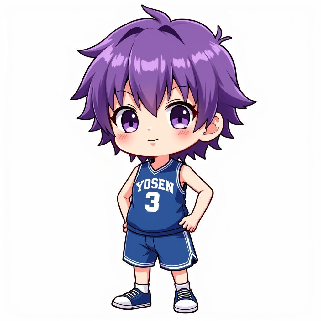 Tô màu chibi Murasakibara