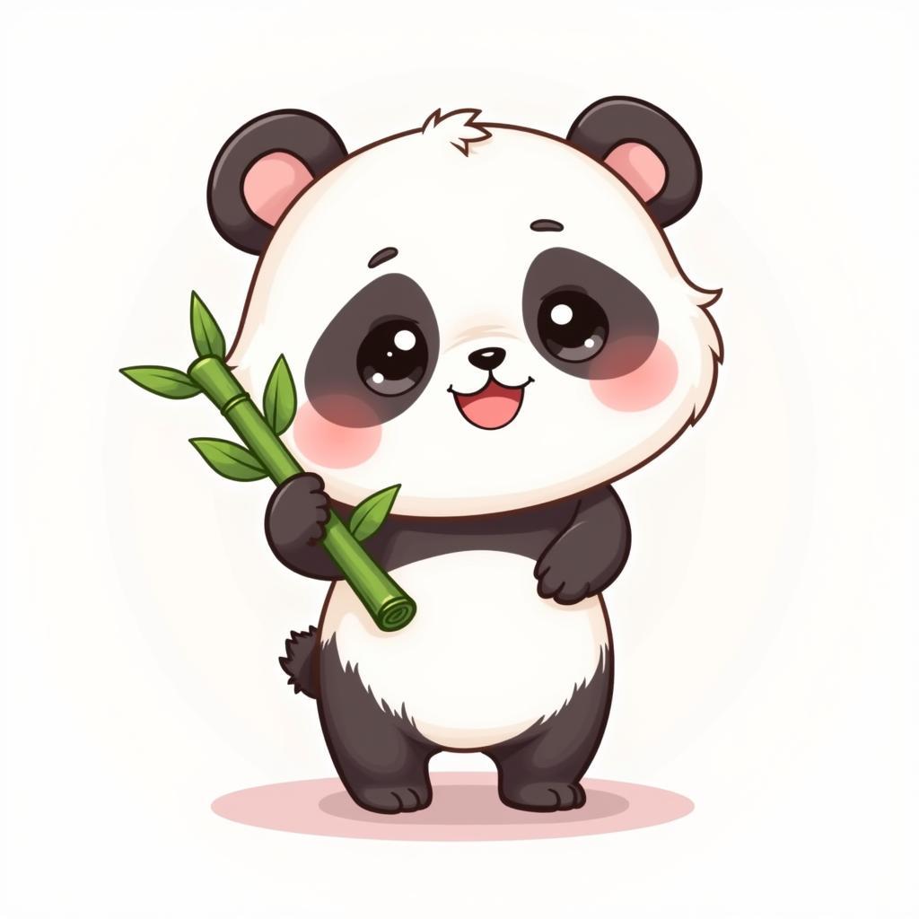 Vẽ chú gấu trúc Panda kiểu chibi