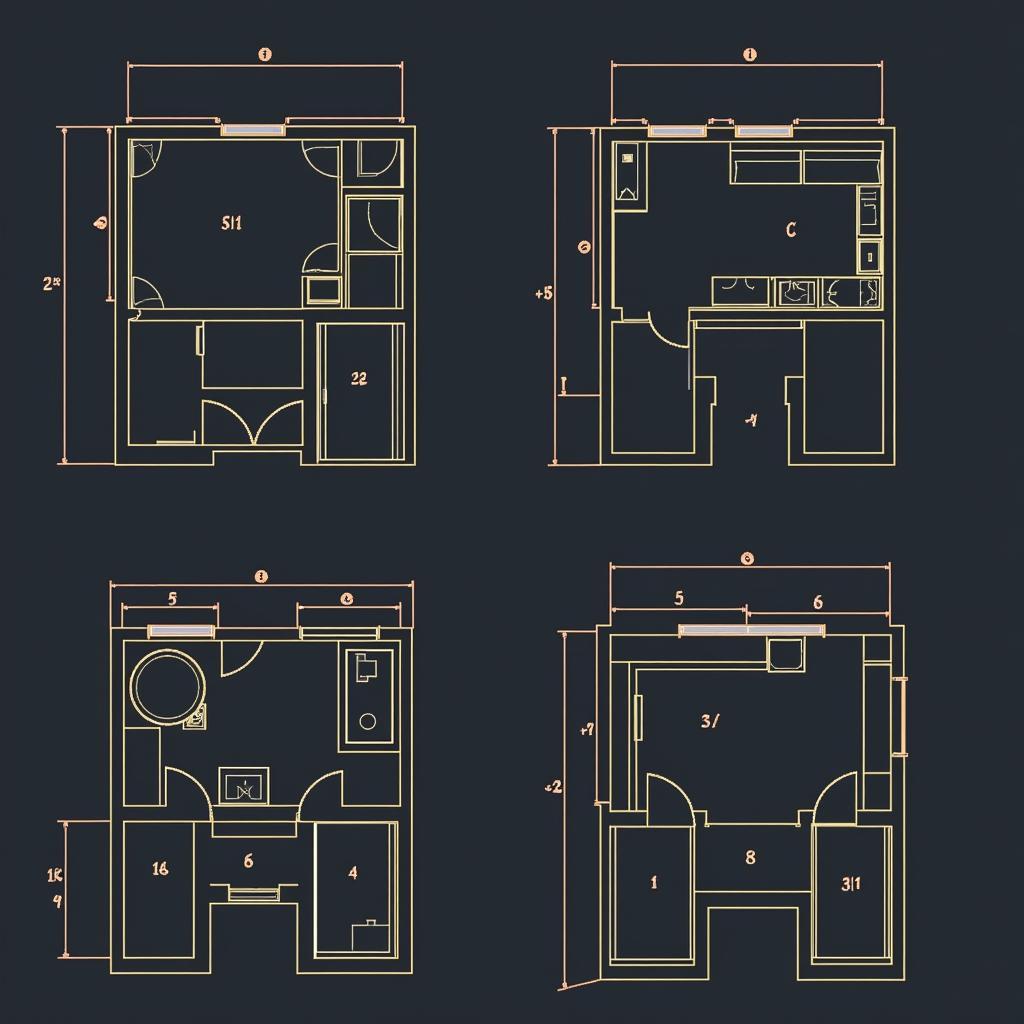 Vẽ mặt bằng nhà bằng AutoCAD