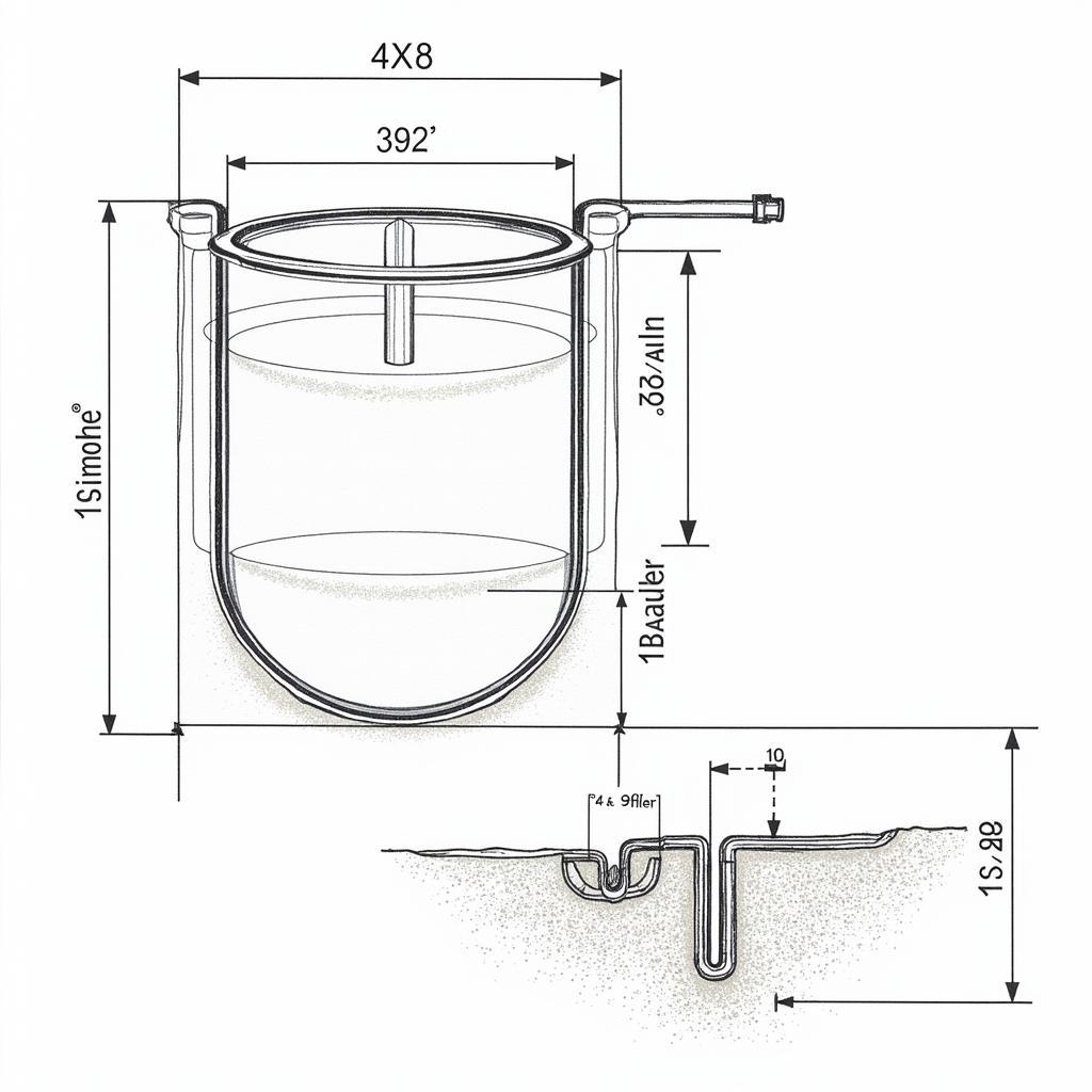 Bản vẽ chi tiết bể phốt 4x8