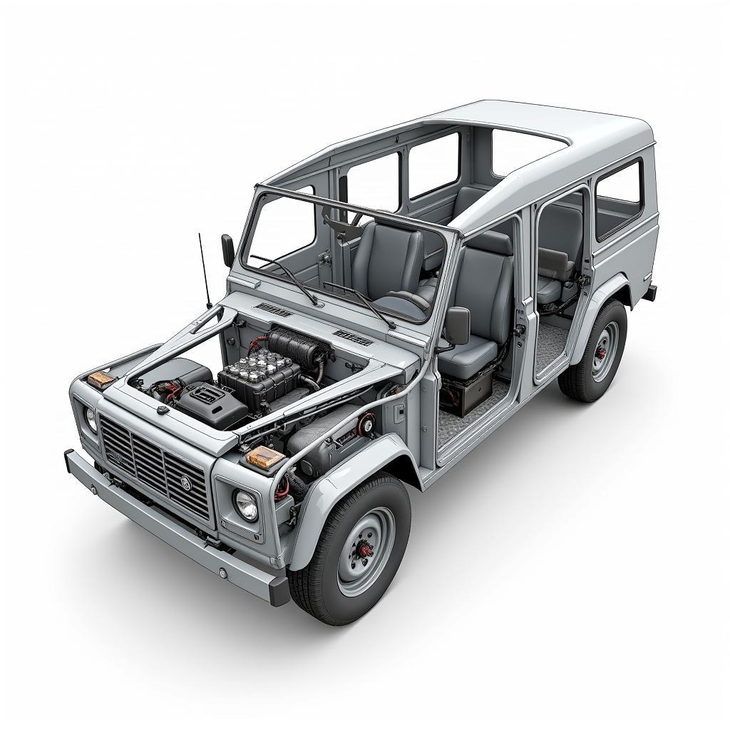 Bản vẽ CAD 3D xe UAZ chi tiết