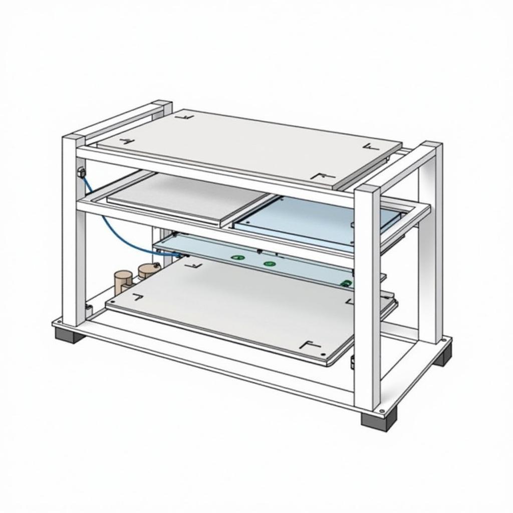 Bản vẽ CAD khung máy và bản lọc