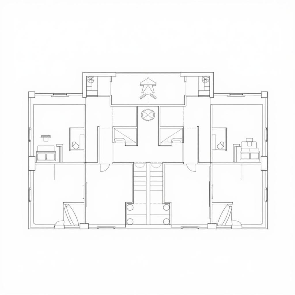 Bản vẽ CAD nhà trọ đơn giản