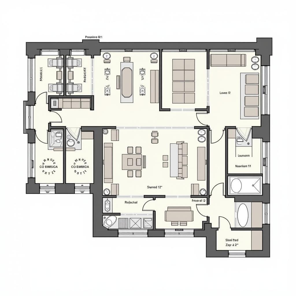 Bản vẽ CAD rạp chiếu phim 3D - Mặt bằng