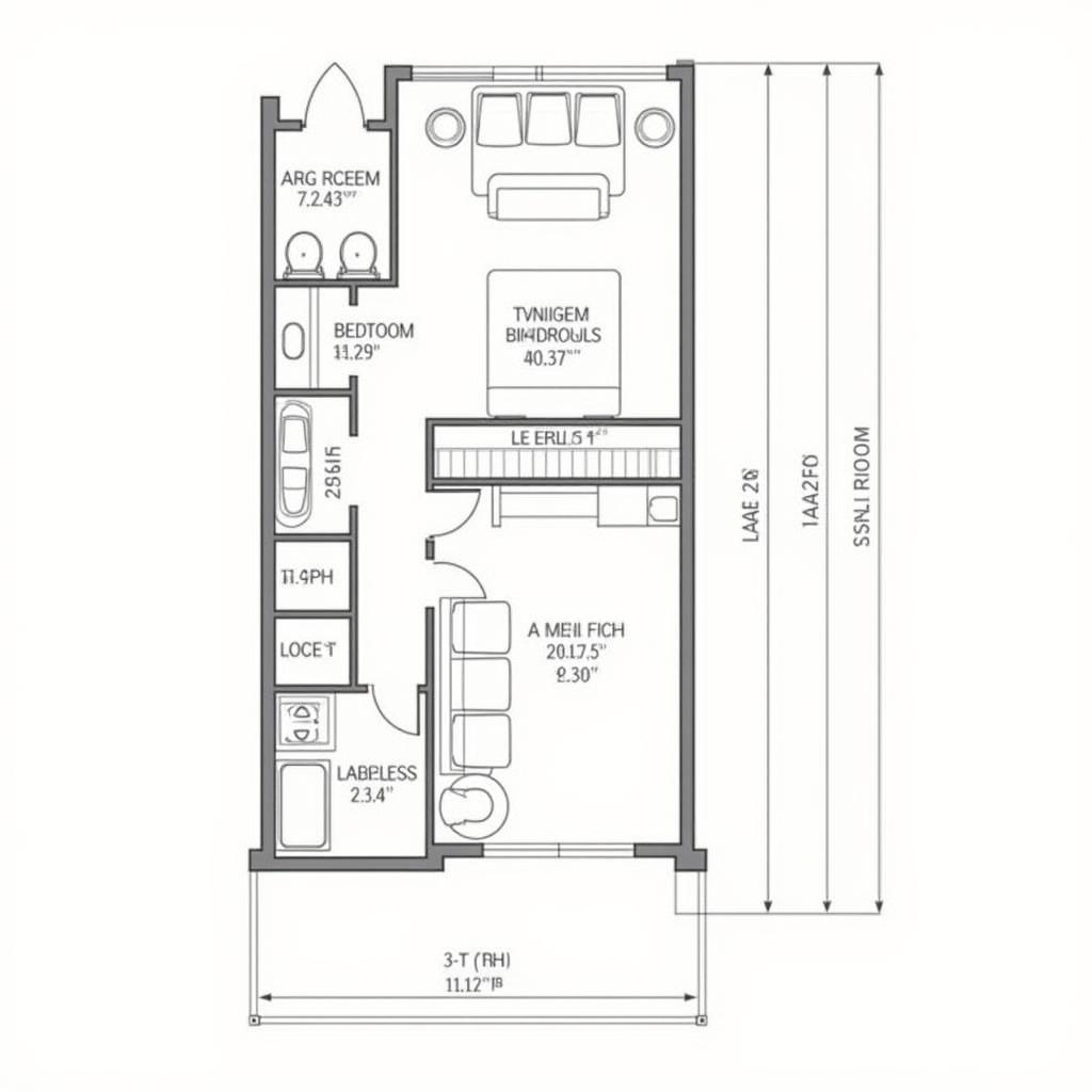 Bản vẽ nhà cấp 4 3 phòng ngủ