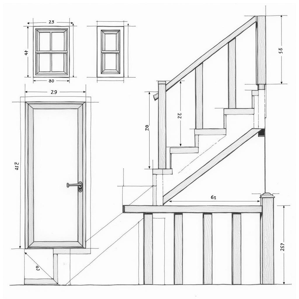 Bản vẽ nhà công nghệ 8 - Chi tiết