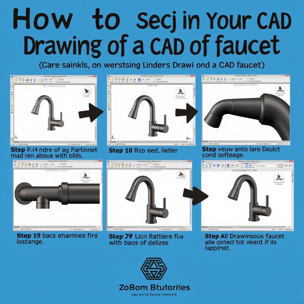 Hướng dẫn vẽ CAD vòi nước