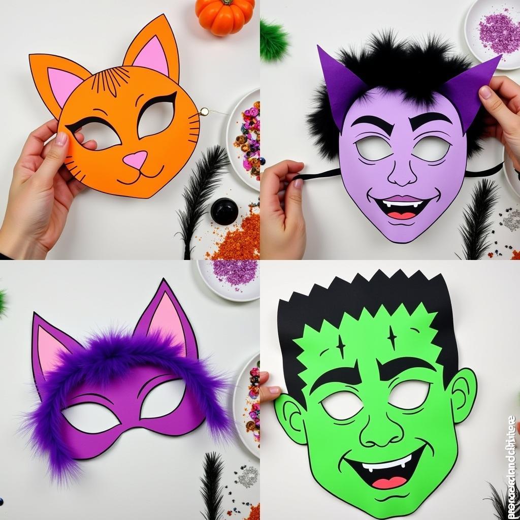 Mẹo hay vẽ mặt nạ halloween