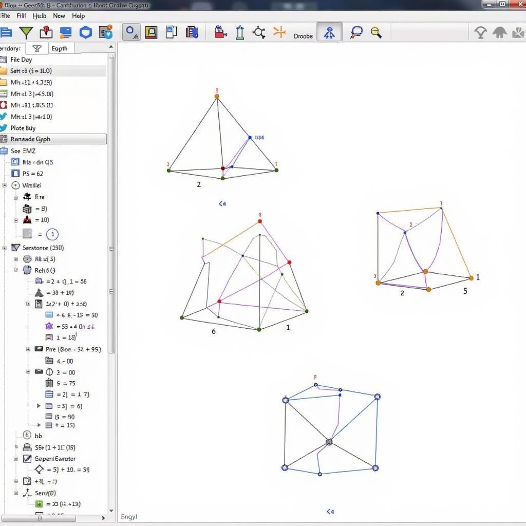 Minh họa giao diện GeoGebra