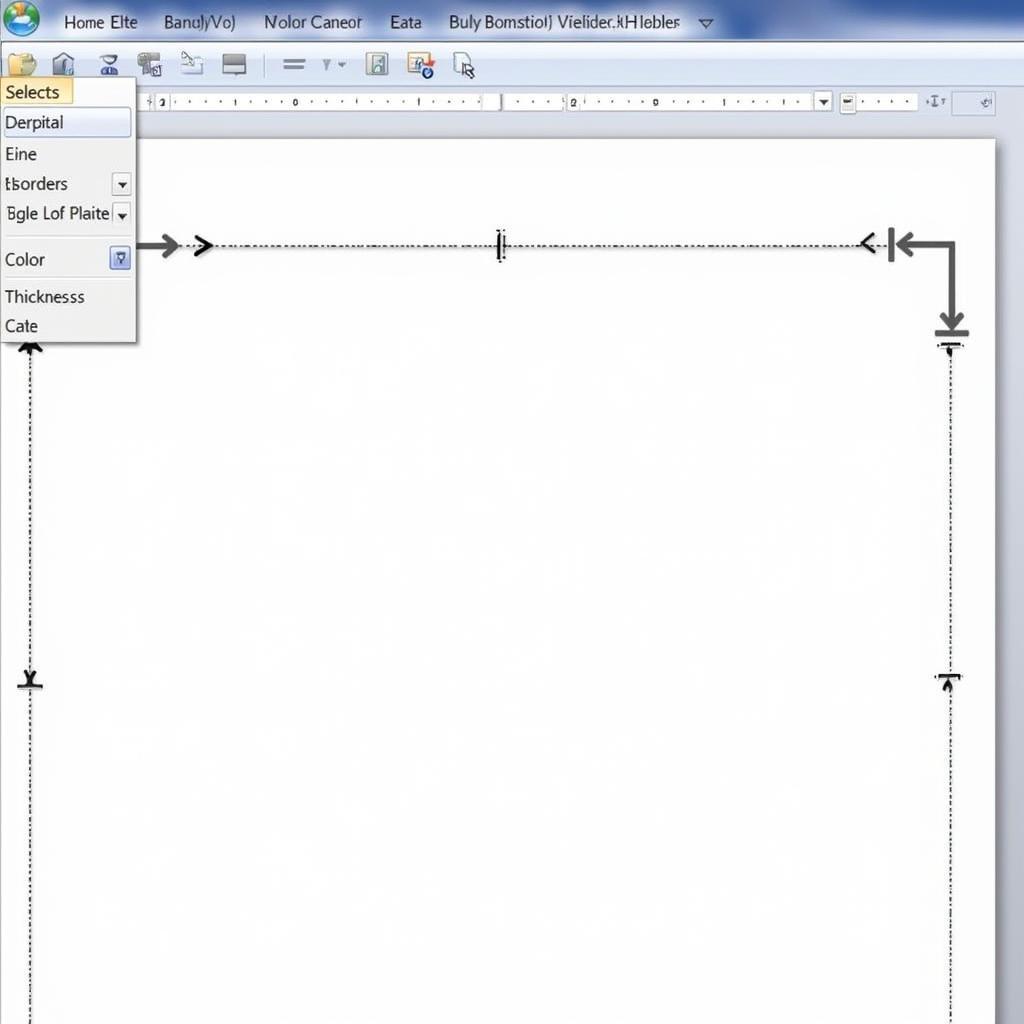 Tạo đường nét đứt trong Word 2007 với Borders