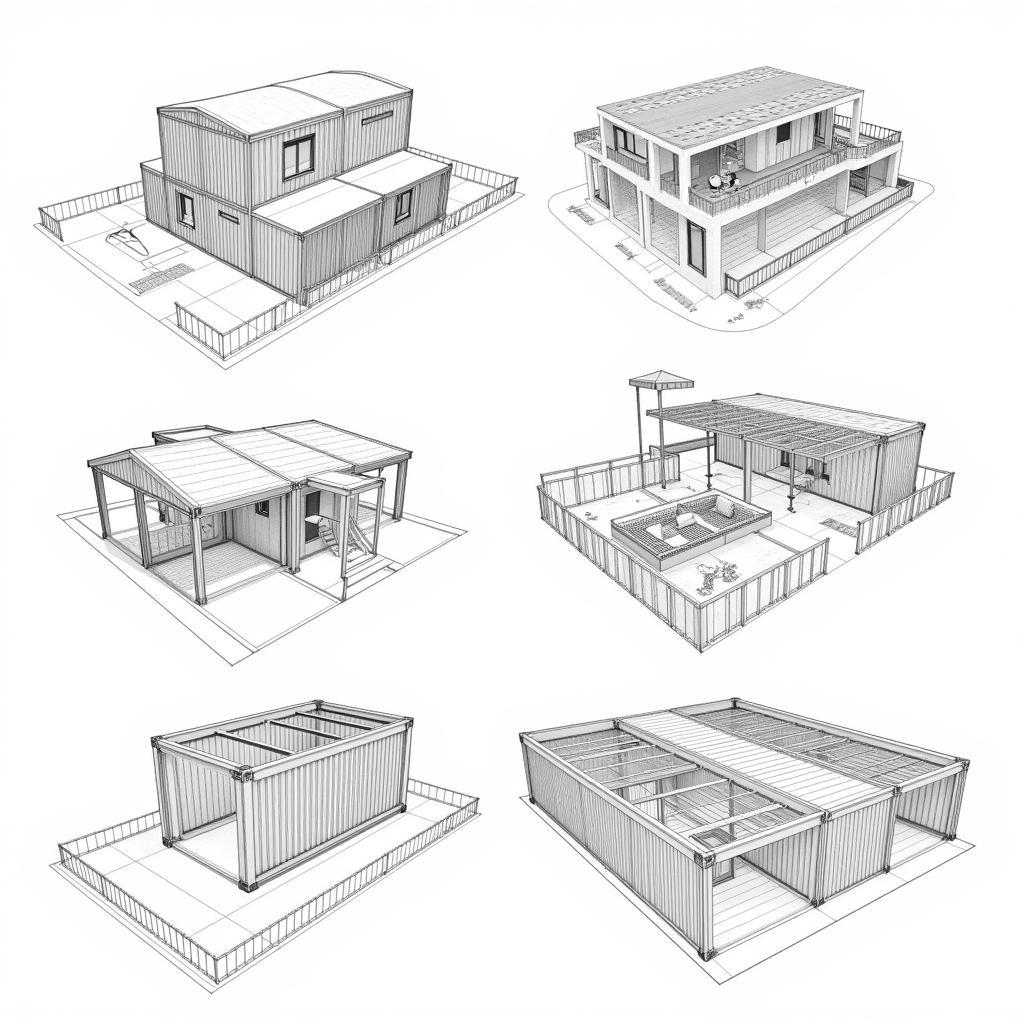 Ứng dụng bản vẽ CAD container trong xây dựng nhà ở, văn phòng, kho bãi